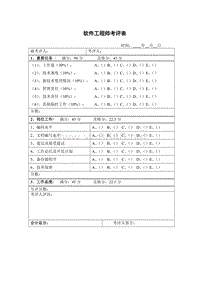 软件工程师考评表