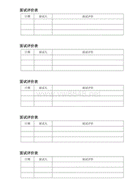 面试评价表