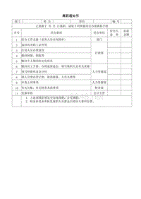 离职通知书