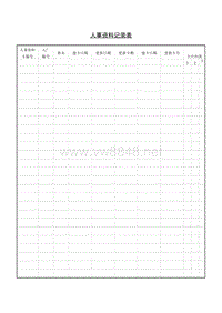 人事资料记录表