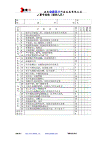 人事考核表（营销人员）