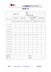 缺勤累计表