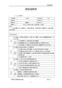 岗位说明书(解密版)