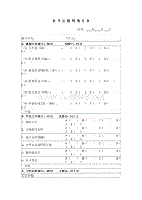 软件工程师考评表