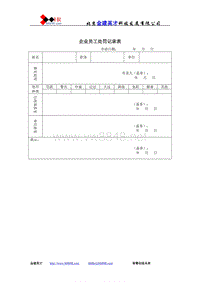 企业员工处罚记录表