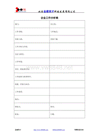 企业工作分析表