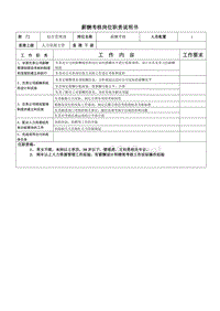 新酬考核岗位职责说明书