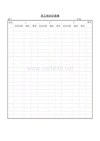 员工培训记录表