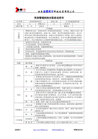 劳资管理科科长职务说明书