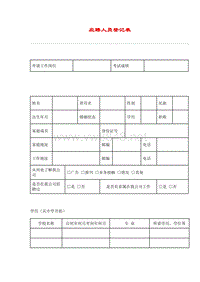 hr036应聘人员登记表