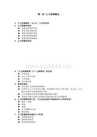 人力资源_纲要