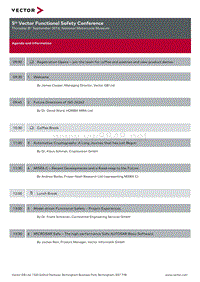 Vector UK Conference 2016_维克多英国大会 2016_2016 VU_FunctionalSafety_Day2_Agenda