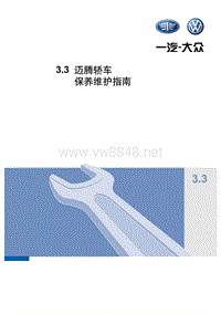 迈腾随车文件3.3 保养维护指南