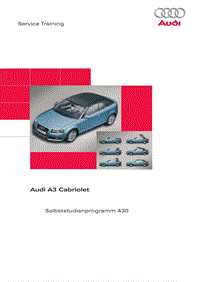 奥迪自学手册ssp430 DE _Audi A3 Cabriolet