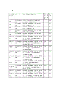 按型号和排列顺序分类的贴片原件_X