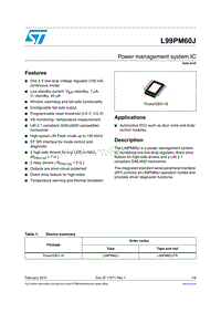 汽车电源管理芯片L99PM60J