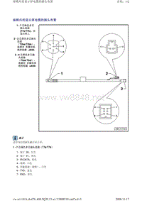 座椅内的显示屏电缆的插头布置