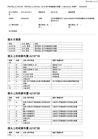 宝马F48底盘X1控制模块端子说明 A218 后行李箱盖提升装置 V.4